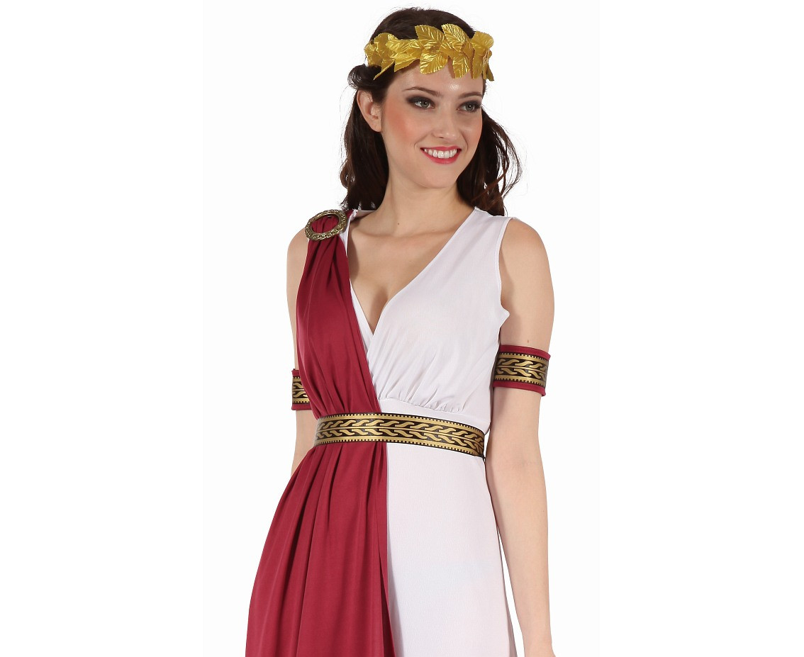 Role play-set for adult Greek Queen (dress, hairband, belt, armbands), one size